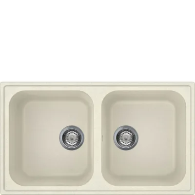 Smeg Lavello due vasche LZ862P finitura panna da 86 cm - IN PROMOZIONE FINO AL 30/06