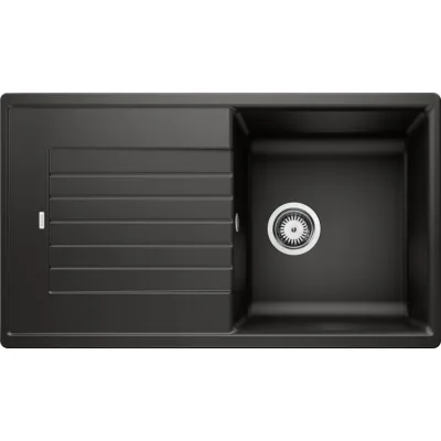 Blanco | Lavello una vasca con gocciolatoio ZIA 5 S 1526016 finitura nero da 86x50 cm - Sopratop