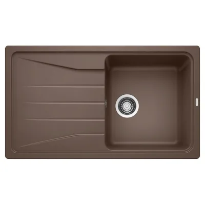 Blanco Lavello una vasca con gocciolatoio SONA 5 S 1519679 finitura caffè da 86x50 cm - Sopratop