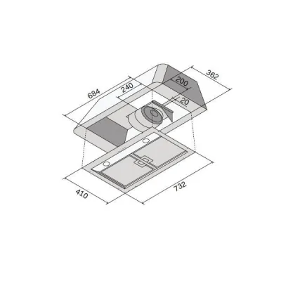 Ilve Cappa aspirante da incasso IAG90 finitura inox da 73 cm (con motore IAG40712) - IN PROMOZIONE FINO AL 6/07