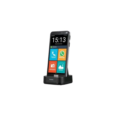 BRONDI AMICO VERO 4G+ DUAL SIM 5.7" SENIOR SMARTPHONE SENSORE DI CADUTA LOCALIZZAZIONE GPS IN TEMPO REALE TASTO SOS 4G+ FLIP COV