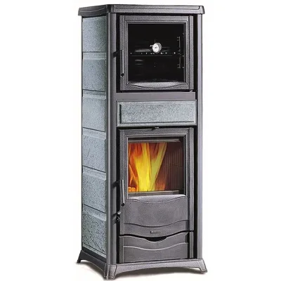 La Nordica Termostufa a legna con forno TERMOROSSELLA PLUS FORNO DSA.16 PETRA 3004510 finitura pietra naturale