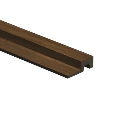 Profilo di chiusura sinistra in duropolimero noce 63x21x2800mm
