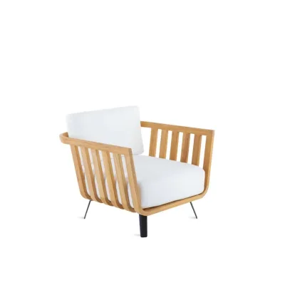 Unopiù Poltrona WELCOME in teak - Con cuscino di seduta e schienale - IN PROMOZIONE FINO AL 6/07
