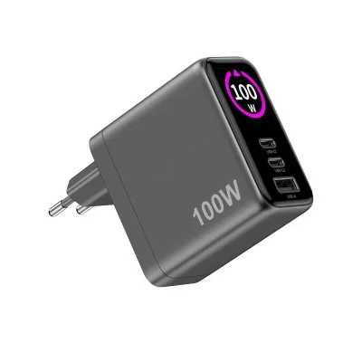 CELLY 2USBC/USBA WALL CHARGR 100W DISPLAY TCSCREEN2C1A100