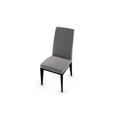 PRONTA CONSEGNA - Calligaris OUTLET Sedia Bess CS1294 con struttura in faggio P132 grafite e seduta in tessuto A03 Denver corda