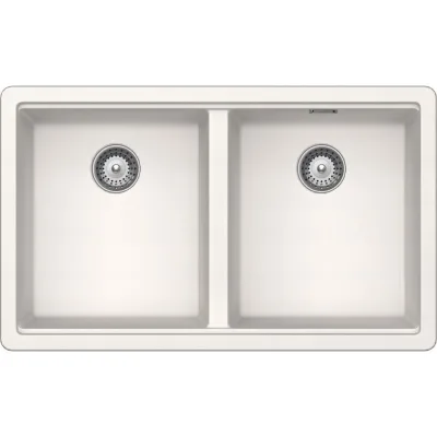 Schock Lavello due vasche GALAXY N200U GALN200U99 finitura bianco puro da 73.2x43.8 cm