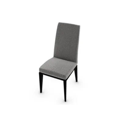Calligaris OUTLET Sedia Bess CS1294 con struttura in faggio P132 grafite e seduta in tessuto A03 Denver corda
