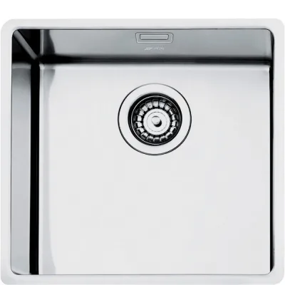 PRONTA CONSEGNA - Smeg S Lavello una vasca VFU50SFR finitura acciaio inox da 54x44 cm - Filotop/Flat/Sottotop