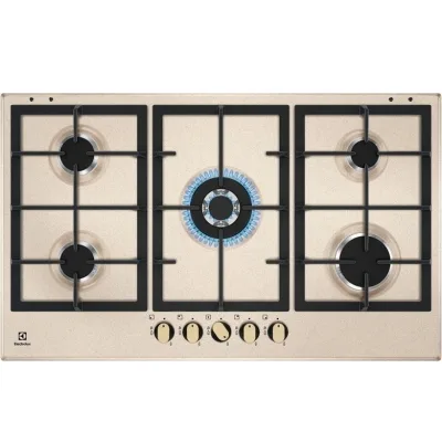 Electrolux | Piano cottura a gas Slim Profile KGS9536RS finitura sabbia da 86 cm
