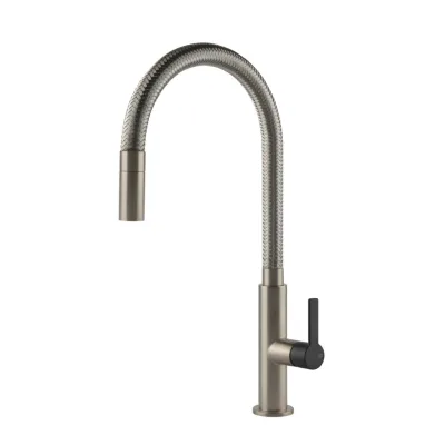 Gessi Miscelatore monocomando con doccetta estraibile Mesh 60003 599 finitura Finox / Matte Black - IN PROMOZIONE FINO AL 6/07