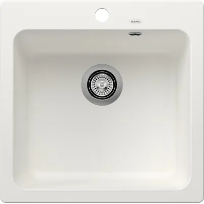Blanco | Lavello una vasca NAYA 5 1526582 finitura bianco da 51.5x51 cm - Sopratop
