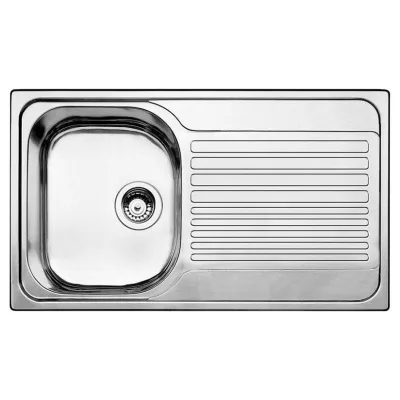 Blanco Lavello una vasca con gocciolatoio dx TIPO 45 S 1324948 in acciaio inox da 86x50 cm - Sopratop