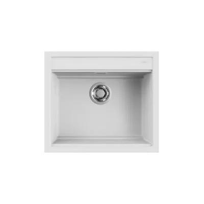 Elleci Lavello una vasca BEST 105 LKB10596 finitura composito K96 bianco da 57x51 cm