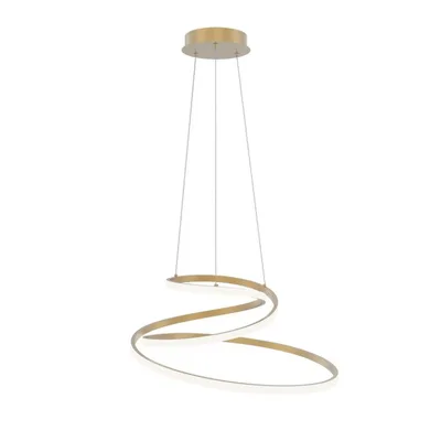 Lampadario a sospensione LED oro contemporaneo, 60W, CCT, 150x60cm