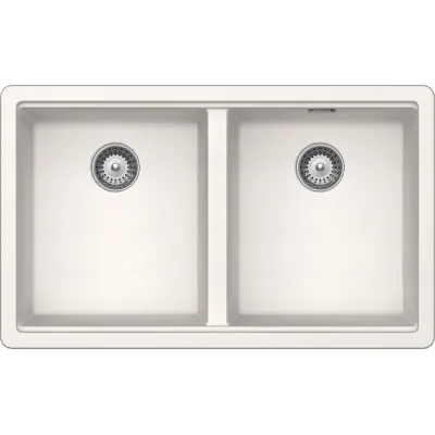 Schock Lavello due vasche GALAXY N200U GALN200U99 finitura bianco puro da 73.2x43.8 cm