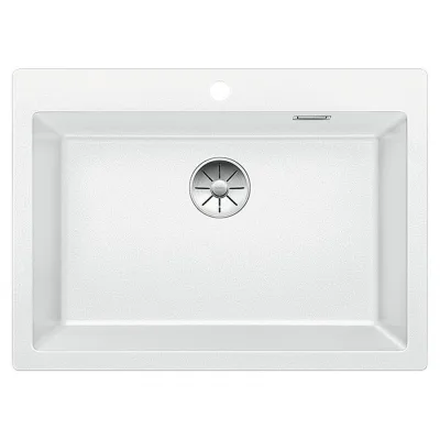 PRONTA CONSEGNA - Blanco | Lavello una vasca PLEON 8 1518339 finitura bianco da 70x51 cm - Sopratop