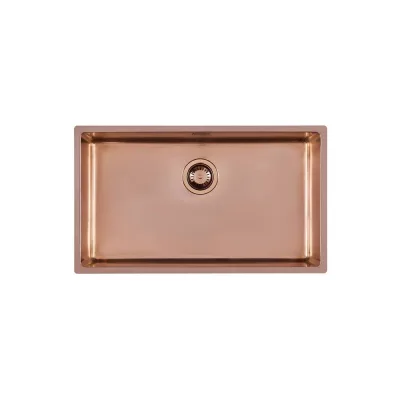 Foster Lavello una vasca 2157 858 finitura acciaio PVD copper da 75x44 cm