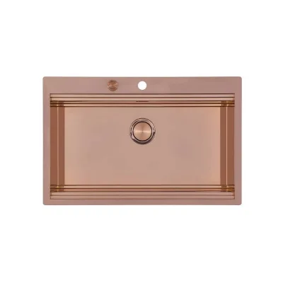 Foster Lavello una vasca 1034 058 finitura acciaio PVD copper da 80.6x52 cm