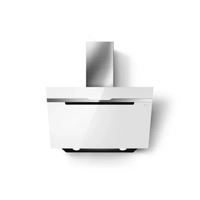 Elica Cappa aspirante a parete MAJESTIC @ WH/A/90 PRF0124236B finitura vetro bianco/inox da 90 cm