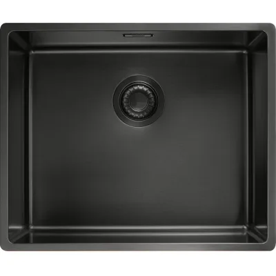 Franke: Lavello una vasca Mythos Masterpiece BXM 210/110-50 127.0672.129 finitura antracite da 54x45 cm - Scarico manuale