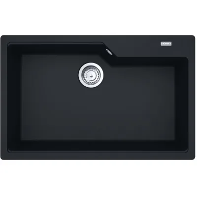 Franke: Lavello una vasca Vasche Sopratop Urban UBG 610-72 114.0686.806 finitura fragranite black matt da 78x50 cm
