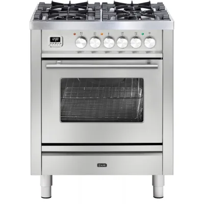 Ilve Cucina P07W Professional Plus P07DWE3 piano cottura 4 fuochi con dual da 70 cm - PROMOZIONE ATTIVA FINO AL 19/10