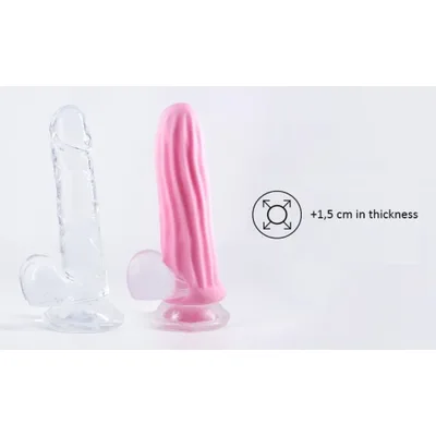 Guaina pene per aumento larghezza Wide testurizzata doppia ultra soft
