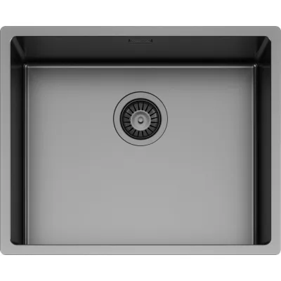 Schock Lavello una vasca NEW TECHNICK PVD N100 L TECN100LGUM finitura PVD Gun Metal da 54x44 cm