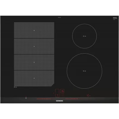Siemens Piano cottura a induzione EX775LEC1E in vetroceramica nero da 70 cm - PROMOZIONE ATTIVA FINO AL 19/10