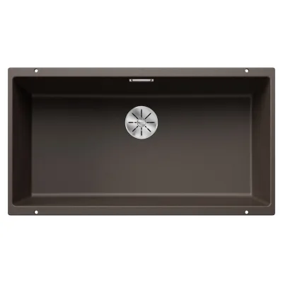 Blanco Lavello a una vasca SUBLINE 800-U Satin Gold 3523150 finitura caffè da 83x46 cm - Sottotop