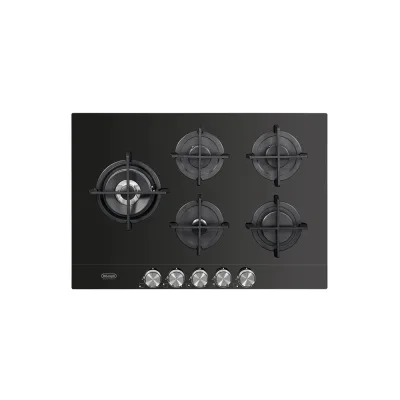 De Longhi Piano cottura a gas NSL 575D NCM in vetroceramica nero da 75 cm