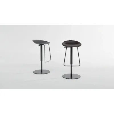Bonaldo Sgabello Tab H 53/73 con gambe in metallo e seduta a scelta