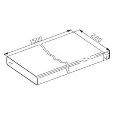 Franke Tubo rettangolare 112.0040.336 da 220x55x1500