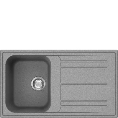 Smeg Lavello una vasca con gocciolatoio LZ861CT finitura cemento da 86 cm - IN PROMOZIONE FINO AL 30/06