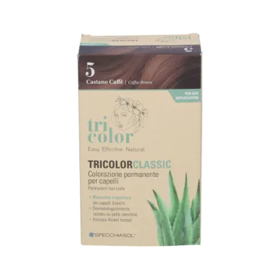 TRICOLOR CLASSIC 5 CASTANO CAFFE' 2 TUBI 50 ML + 2 SHAKER 50 ML + 4 BUSTINE 8 ML