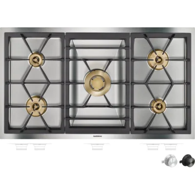 Gaggenau Piano cottura a gas VG491215 finitura acciaio da 90 cm