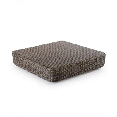 Unopiù Tavolino AGORÀ in fibra sintetica WaProLace da 100x100 cm- Con cuscino per uso pouf