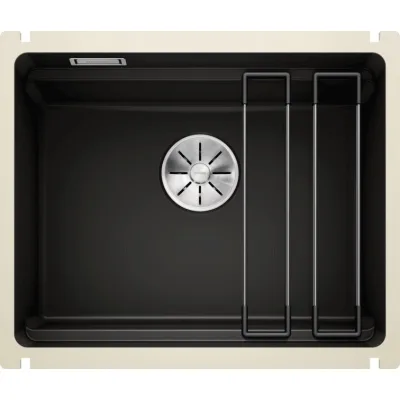 Blanco | Lavello una vasca ETAGON 500-U 1525155 in ceramica nero da 54x45.6 cm - Sottotop