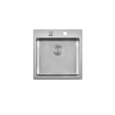 Foster Lavello una vasca 2264 080 finitura acciaio inox da 51x52 cm