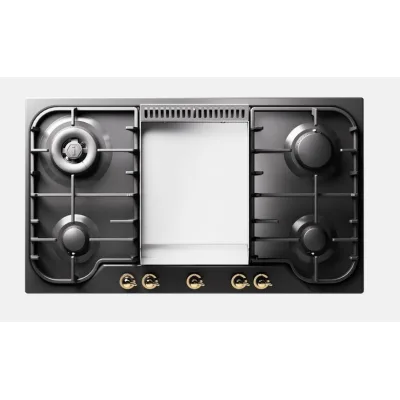Ilve Piano cottura gas Nostalgie HCB90FCN in acciaio inox o smaltato da 86 cm - IN PROMOZIONE FINO AL 6/07