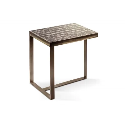 Cantori Tavolino Venezia con struttura in metallo e piano a scelta da 50x36 cm