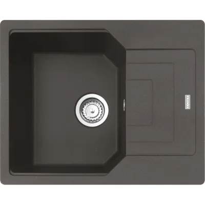 Franke: Lavello una vasca con gocciolatoio Urban Incasso UBG 611-62 114.0714.169 finitura grigio ardesia da 62x50 cm