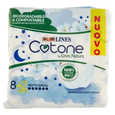 Lines Cotone By Lines Natura Notte Con Ali 8 + 2 Pz