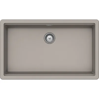 PRONTA CONSEGNA - Schock Lavello una vasca BROOKLYN N100XL BYKN100XLA42 finitura grigio tortora da 75x45.6 cm
