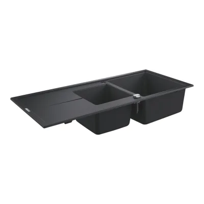 Grohe Lavello una vasca con vaschetta e gocciolatoio reversibile 31643AP0 finitura granite black da 116x50 cm