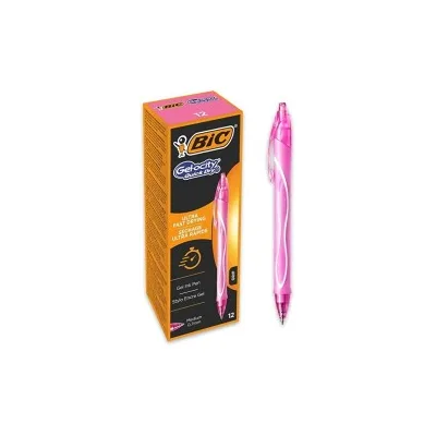 Penna a sfera retrattile Bic Gel-Ocity Quick Dry Punta 0,7 mm Inchiostro gel Asciugatura ultra rapida Colore ROSA 964777