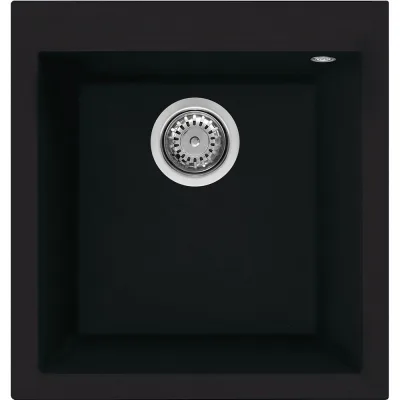 PRONTA CONSEGNA - Smeg S Lavello una vasca VZ45N finitura nero da 47x50 cm - Sopratop