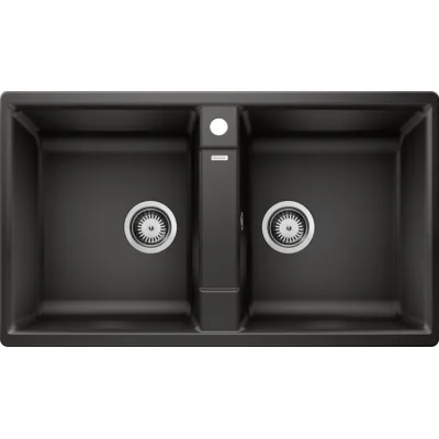 Blanco | Lavello due vasche ZIA 9 1526029 finitura nero da 86x50 cm - Sopratop