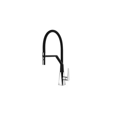 Foster Miscelatore monocomando con canna girevole e snodabile 8521 000 finitura ottone nero
